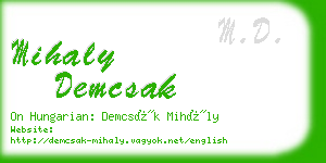 mihaly demcsak business card